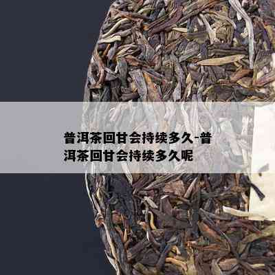 普洱茶回甘会持续多久-普洱茶回甘会持续多久呢