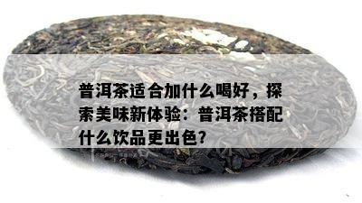 普洱茶适合加什么喝好，探索美味新体验：普洱茶搭配什么饮品更出色？