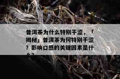 普洱茶为什么特别干涩，「揭秘」普洱茶为何特别干涩？影响口感的关键因素是什么？