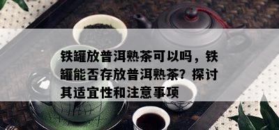 铁罐放普洱熟茶可以吗，铁罐能否存放普洱熟茶？探讨其适宜性和注意事项