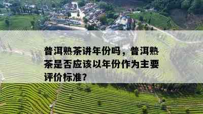 普洱熟茶讲年份吗，普洱熟茶是否应该以年份作为主要评价标准？