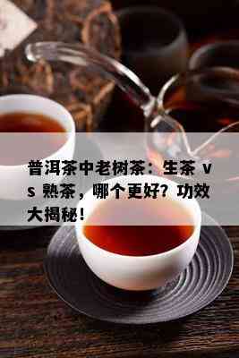 普洱茶中老树茶：生茶 vs 熟茶，哪个更好？功效大揭秘！