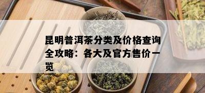 昆明普洱茶分类及价格查询全攻略：各大及官方售价一览