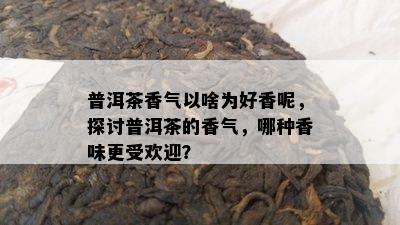 普洱茶香气以啥为好香呢，探讨普洱茶的香气，哪种香味更受欢迎？