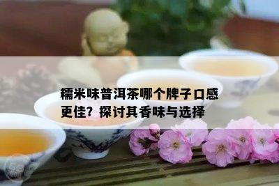 糯米味普洱茶哪个牌子口感更佳？探讨其香味与选择