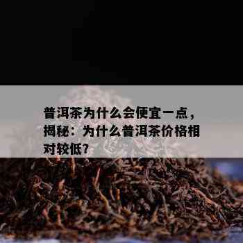 普洱茶为什么会便宜一点，揭秘：为什么普洱茶价格相对较低？