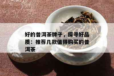 好的普洱茶牌子，探寻好品质：推荐几款值得购买的普洱茶