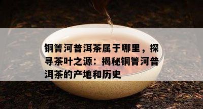 铜箐河普洱茶属于哪里，探寻茶叶之源：揭秘铜箐河普洱茶的产地和历史