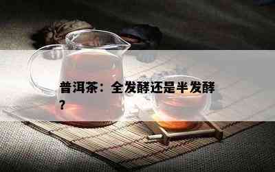 普洱茶：全发酵还是半发酵？