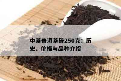 中茶普洱茶砖250克：历史、价格与品种介绍