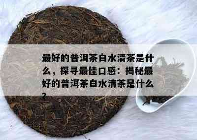 更好的普洱茶白水清茶是什么，探寻更佳口感：揭秘更好的普洱茶白水清茶是什么？