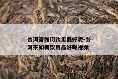 普洱茶如何饮用更好呢-普洱茶如何饮用更好呢视频