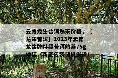 云南龙生普洱熟茶价格，【龙生普洱】2023年云南龙生牌特级普洱熟茶75g桶装（新老包装随机发货）