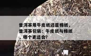 普洱茶用牛皮纸还是棉纸，普洱茶包装：牛皮纸与棉纸，哪个更适合？