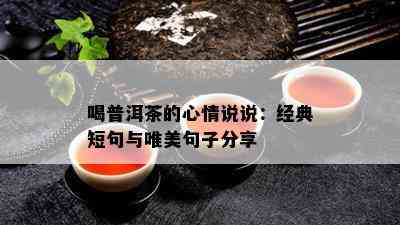 喝普洱茶的心情说说：经典短句与唯美句子分享