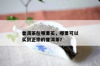 普洱茶在哪里买，哪里可以买到正宗的普洱茶？