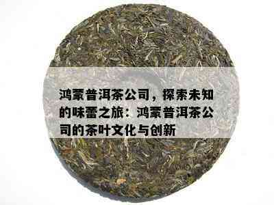 鸿蒙普洱茶公司，探索未知的味蕾之旅：鸿蒙普洱茶公司的茶叶文化与创新