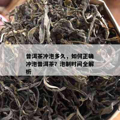 普洱茶冲泡多久，如何正确冲泡普洱茶？泡制时间全解析