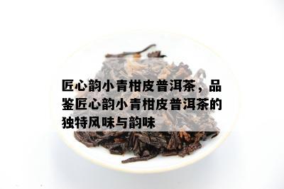 匠心韵小青柑皮普洱茶，品鉴匠心韵小青柑皮普洱茶的独特风味与韵味