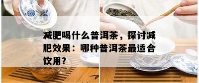 减肥喝什么普洱茶，探讨减肥效果：哪种普洱茶最适合饮用？