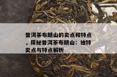 普洱茶布朗山的卖点和特点，探秘普洱茶布朗山：独特卖点与特点解析