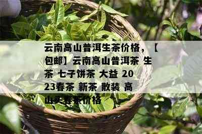 云南高山普洱生茶价格，【包邮】云南高山普洱茶 生茶 七子饼茶 大益 2023春茶 新茶 散装 高山头春茶价格