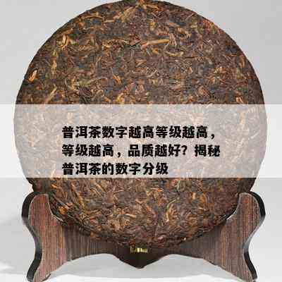 普洱茶数字越高等级越高，等级越高，品质越好？揭秘普洱茶的数字分级