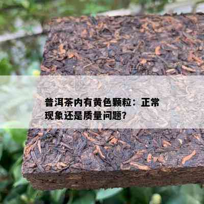 普洱茶内有黄色颗粒：正常现象还是质量问题？