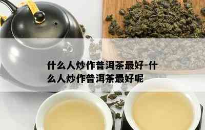 什么人炒作普洱茶更好-什么人炒作普洱茶更好呢