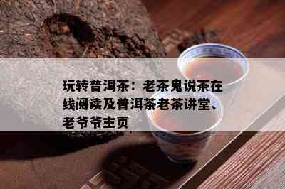 玩转普洱茶：老茶鬼说茶在线阅读及普洱茶老茶讲堂、老爷爷主页