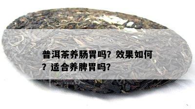 普洱茶养肠胃吗？效果如何？适合养脾胃吗？