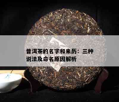 普洱茶的名字和来历：三种说法及命名原因解析