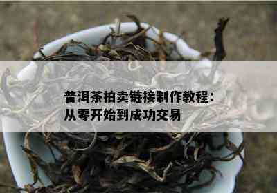 普洱茶拍卖链接制作教程：从零开始到成功交易