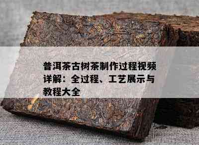 普洱茶古树茶制作过程视频详解：全过程、工艺展示与教程大全