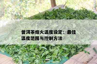 普洱茶焙火温度设定：更佳温度范围与控制方法