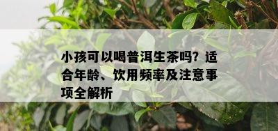 小孩可以喝普洱生茶吗？适合年龄、饮用频率及注意事项全解析