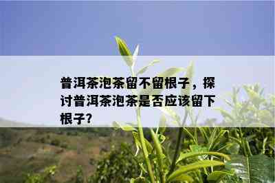 普洱茶泡茶留不留根子，探讨普洱茶泡茶是否应该留下根子？