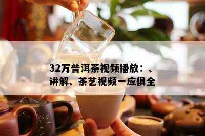 32万普洱茶视频播放：、讲解、茶艺视频一应俱全