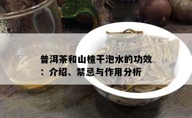 普洱茶和山楂干泡水的功效：介绍、禁忌与作用分析