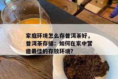 家庭环境怎么存普洱茶好，普洱茶存储：如何在家中营造更佳的存放环境？