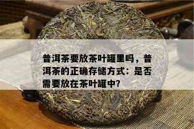 普洱茶要放茶叶罐里吗，普洱茶的正确存储方式：是否需要放在茶叶罐中？