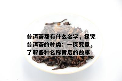 普洱茶都有什么名字，探究普洱茶的种类：一探究竟，了解各种名称背后的故事