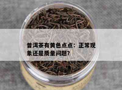 普洱茶有黄色点点：正常现象还是质量问题？