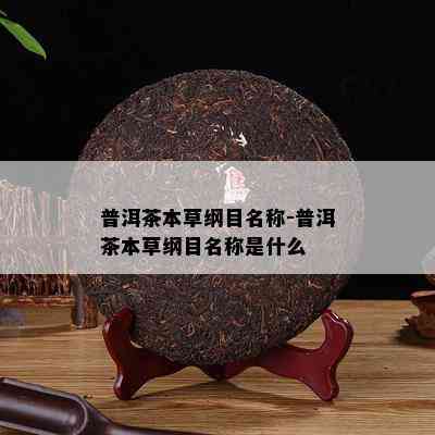 普洱茶本草纲目名称-普洱茶本草纲目名称是什么