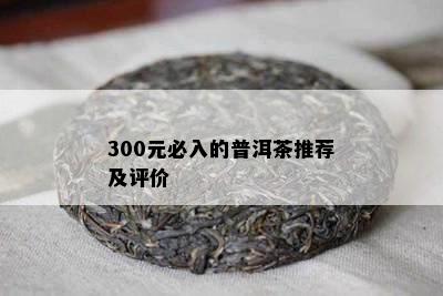 300元必入的普洱茶推荐及评价