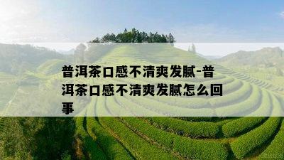 普洱茶口感不清爽发腻-普洱茶口感不清爽发腻怎么回事