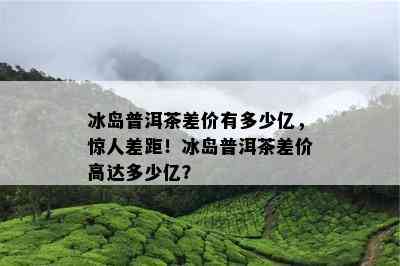 冰岛普洱茶差价有多少亿，惊人差距！冰岛普洱茶差价高达多少亿？