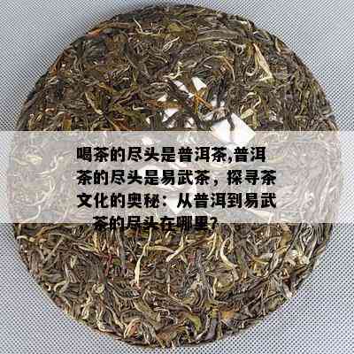 喝茶的尽头是普洱茶,普洱茶的尽头是易武茶，探寻茶文化的奥秘：从普洱到易武，茶的尽头在哪里？