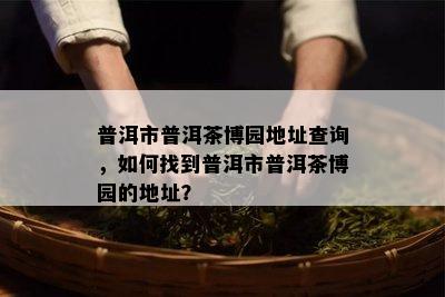 普洱市普洱茶博园地址查询，如何找到普洱市普洱茶博园的地址？