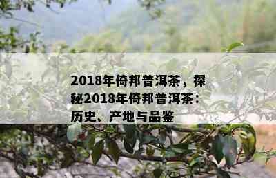 2018年倚邦普洱茶，探秘2018年倚邦普洱茶：历史、产地与品鉴